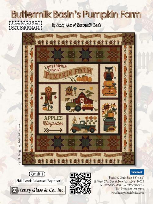 Pumpkin Farm Quilt 1 Pattern. - FREE Download